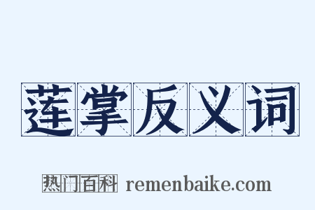莲掌反义词是什么意思的图片